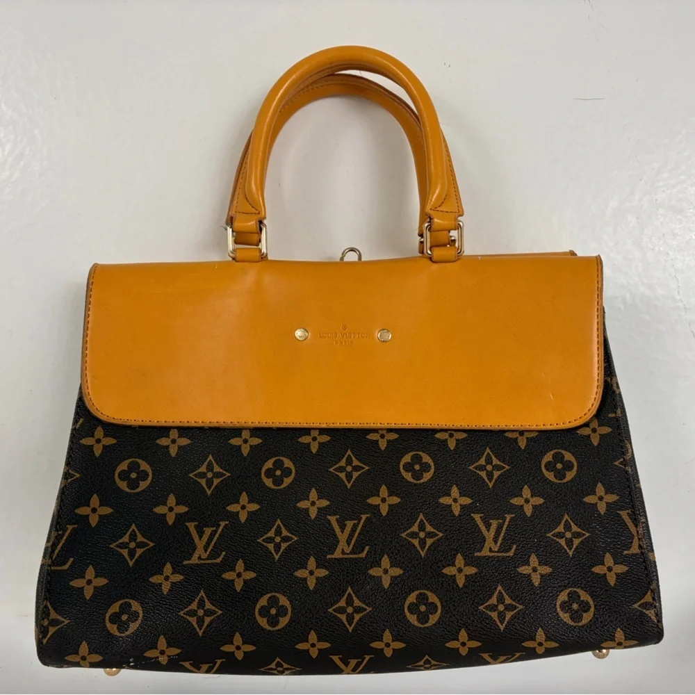 Monogram Brea Small Monogram Canvas Brown Briefcase